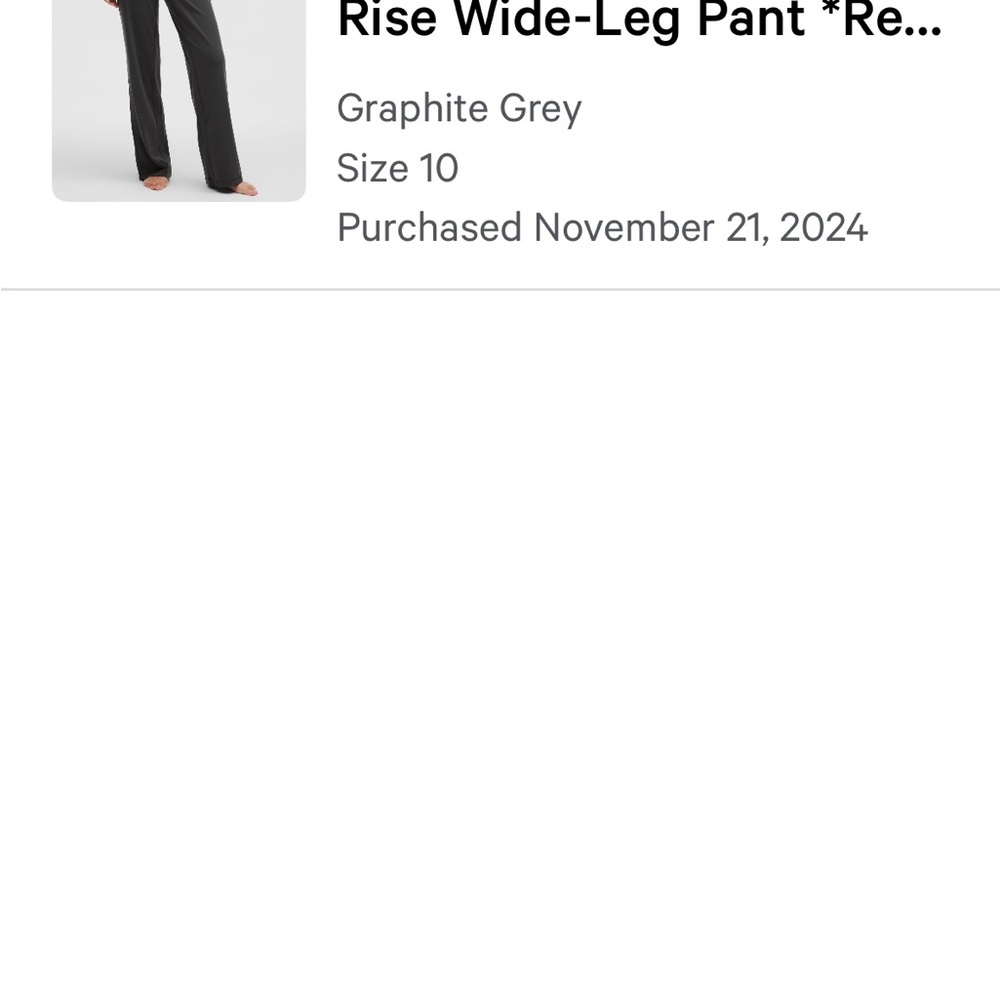 Lululemon Graphite Grey Wide-Leg Pants - Picture 8 of 10